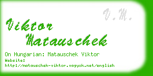 viktor matauschek business card